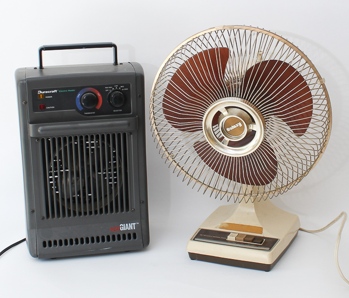 12" Oscillating Fan and Space Heater