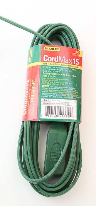 Assortment of Extension Cords and Outdoor lighting