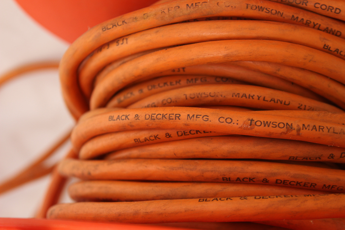 Assortment of Extension Cords and Outdoor lighting