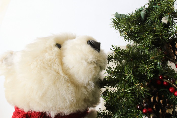 Polar Bear Hugging a Tree