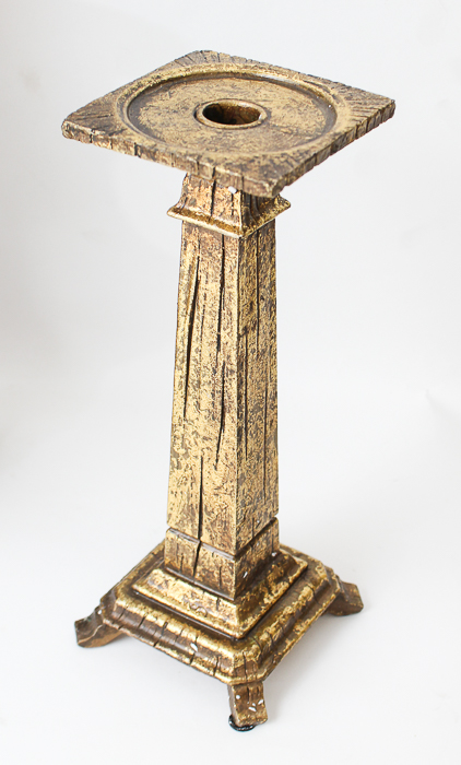 Collection of Gold Tone Candle Pedestals