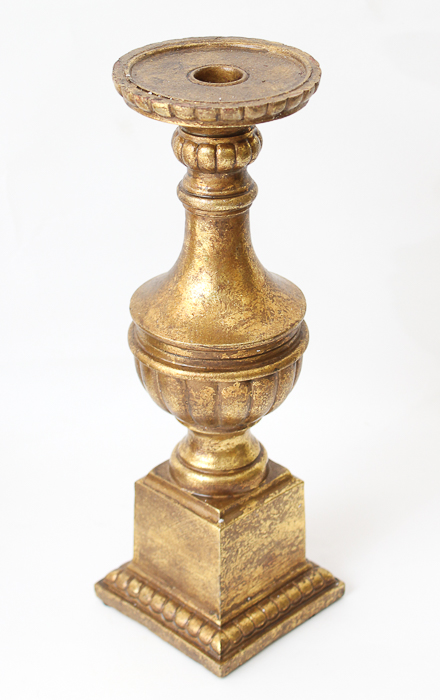 Collection of Gold Tone Candle Pedestals