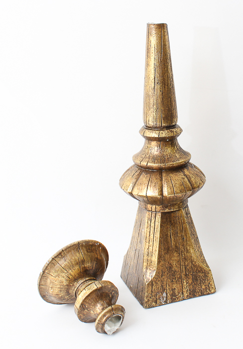 Collection of Gold Tone Candle Pedestals