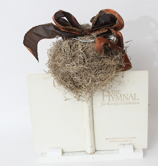 Assortment of Christmas Decorations and Planter