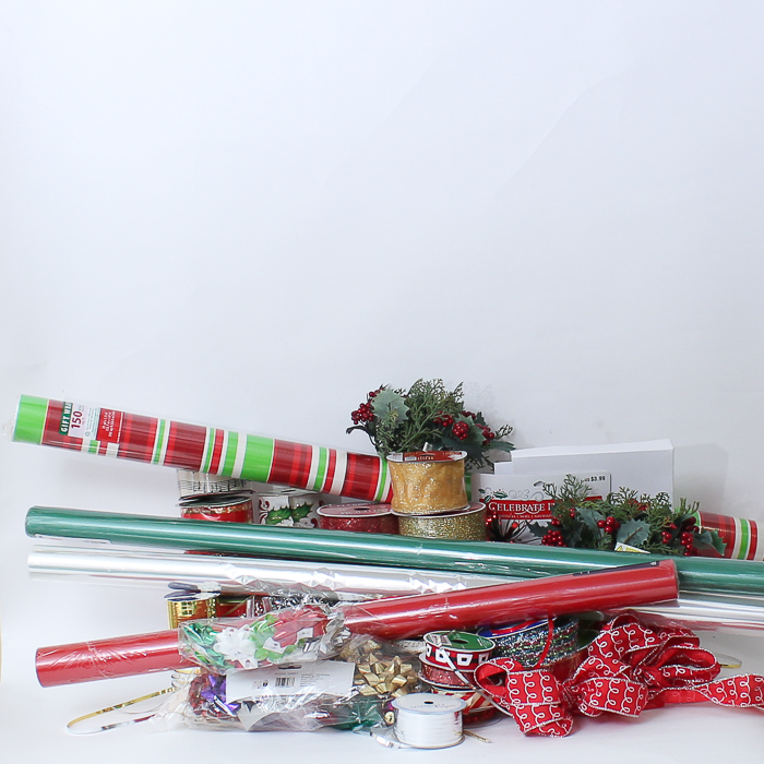 Collection of Christmas Gift Wrapping Supplies