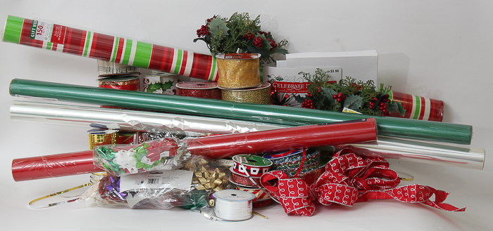 Collection of Christmas Gift Wrapping Supplies