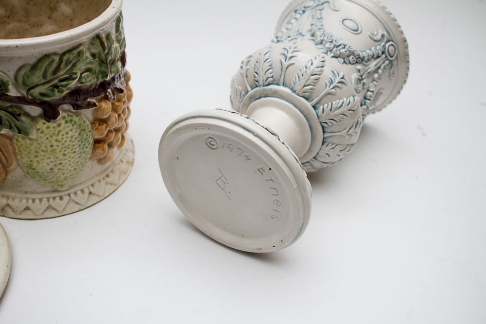 Vintage Lefton Cookie Jar and Arnel's Vase