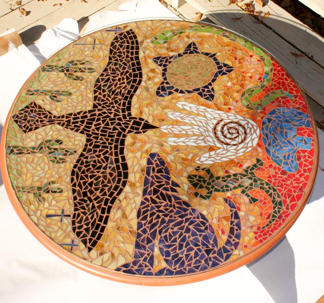 Original Southwestern Inspired Mosaic Table Jen Eastridge