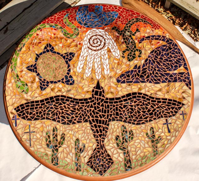 Original Southwestern Inspired Mosaic Table Jen Eastridge