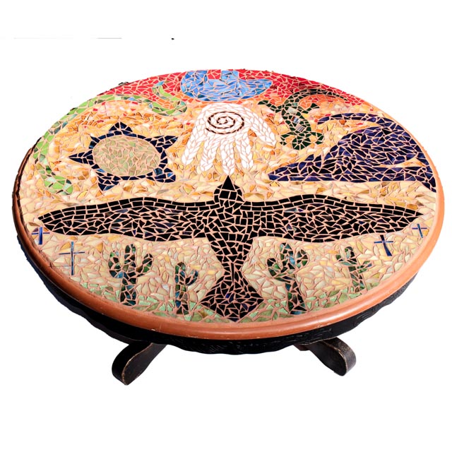 Original Southwestern Inspired Mosaic Table Jen Eastridge
