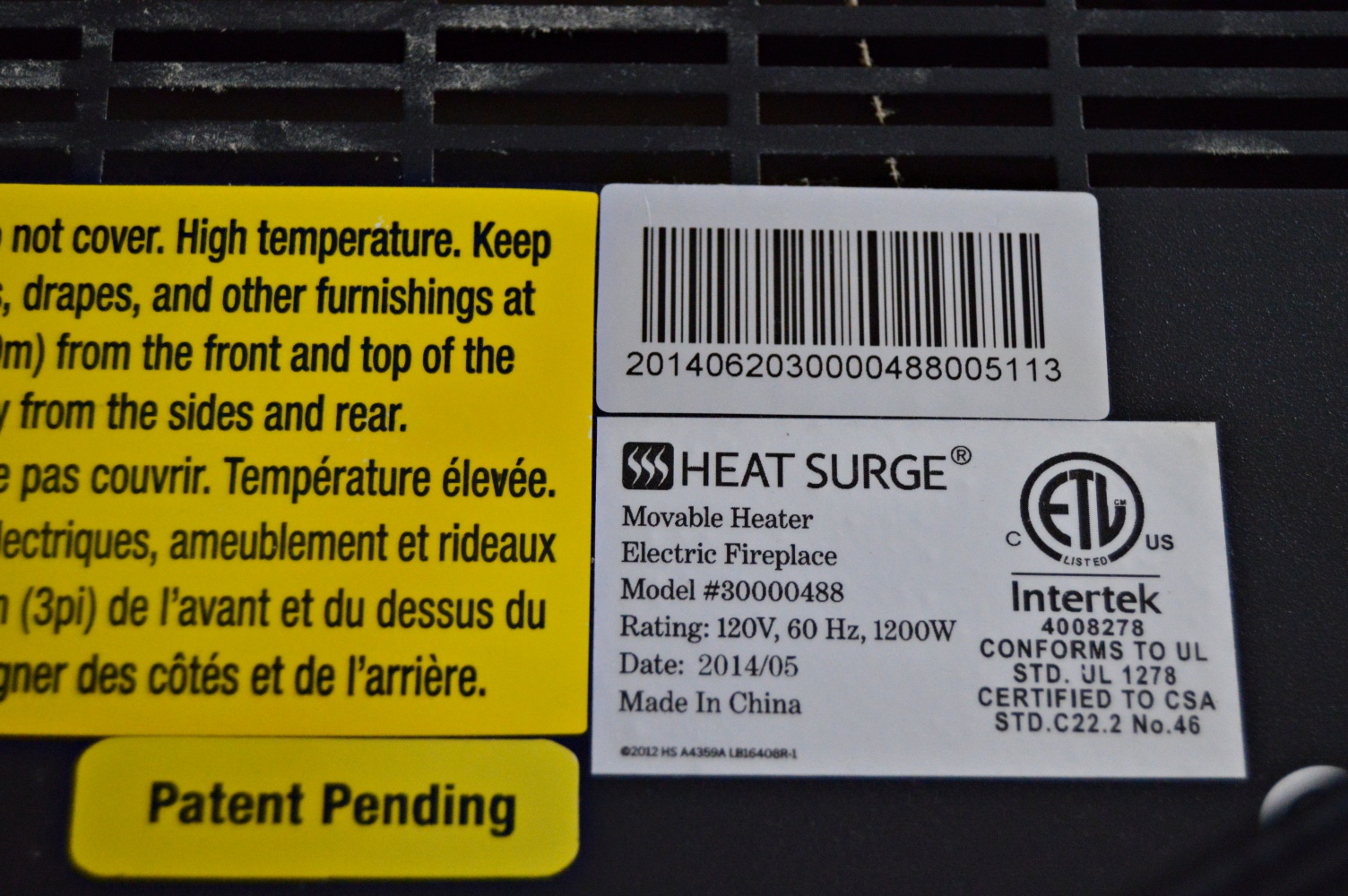 Heat Surge Electric Fireplace and Heat Surge Electric Heater