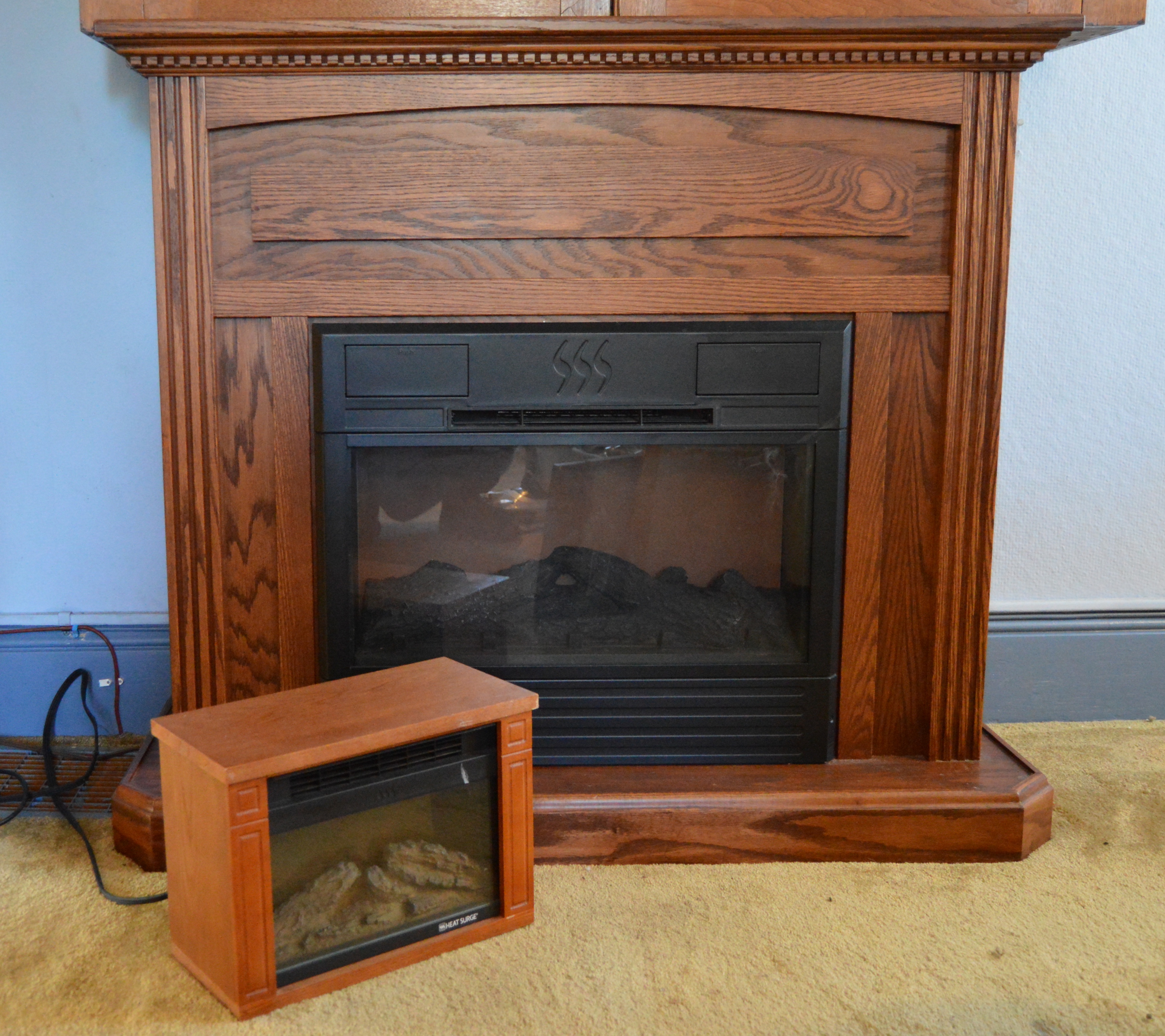 Heat Surge Electric Fireplace and Heat Surge Electric Heater