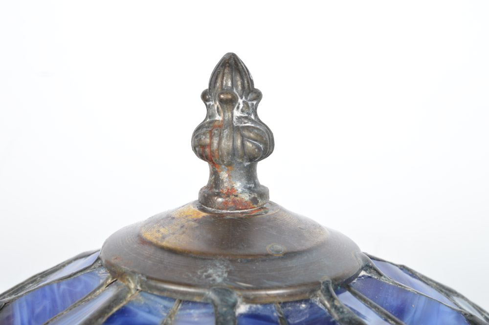 Leaded and Stained Glass Hanging Lamp Shade