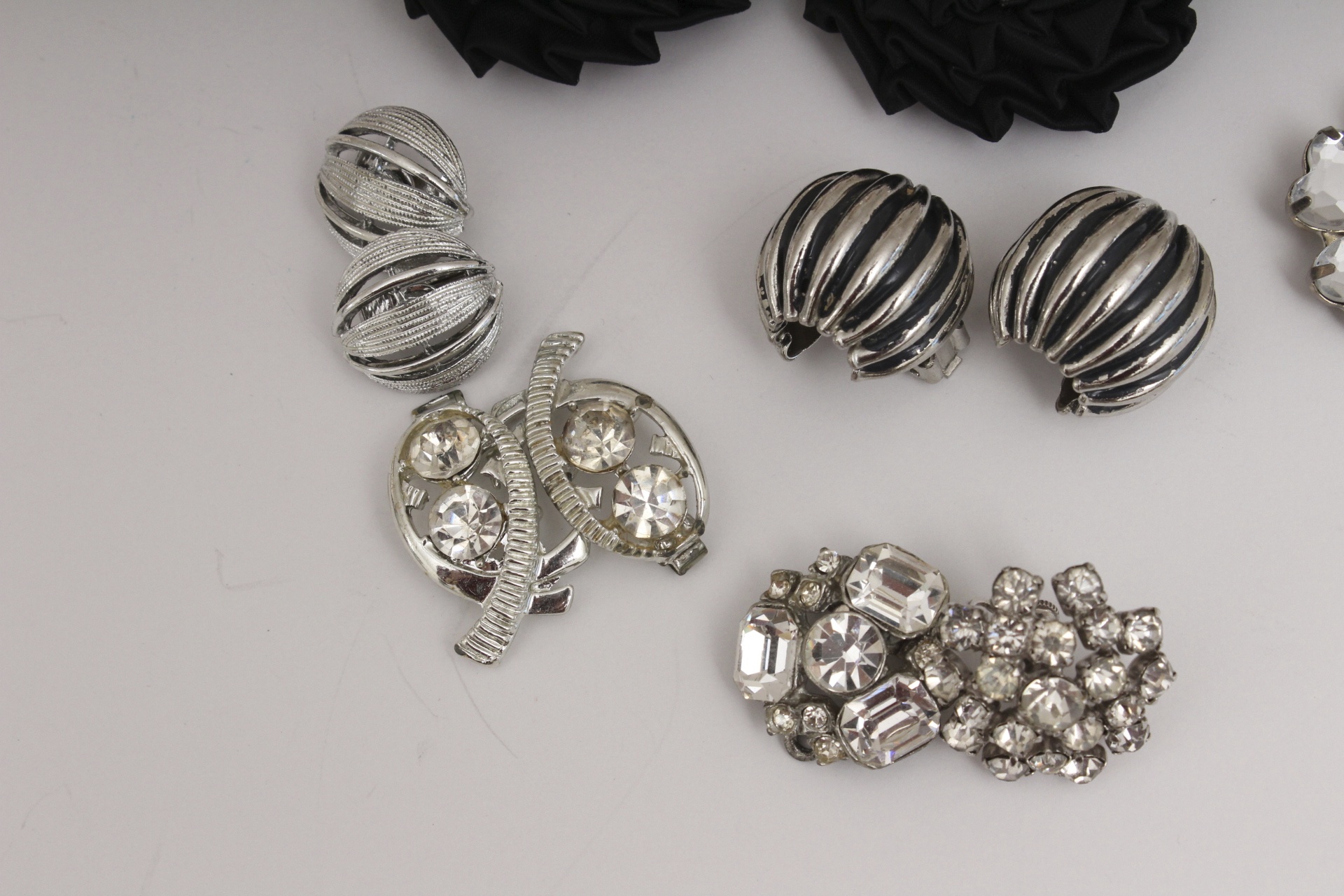 Collection of Silver Tone Costume Jewelry