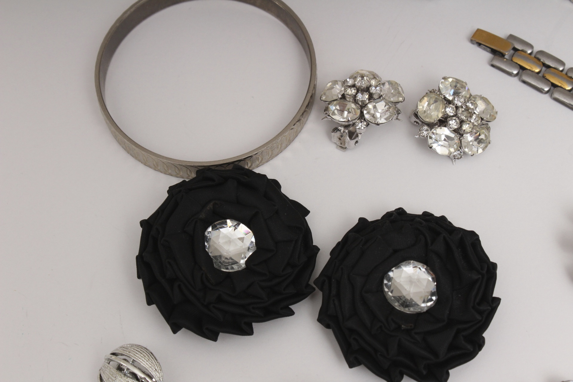 Collection of Silver Tone Costume Jewelry