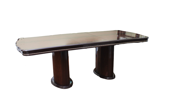 Set of Mahogany Dining Table with Eight Chairs