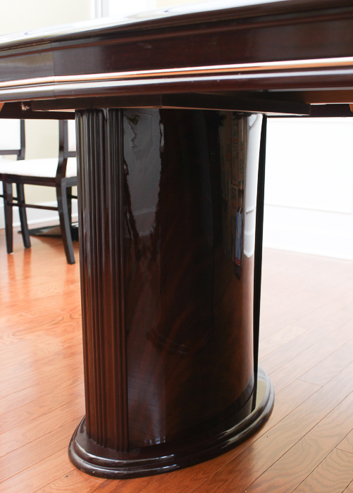 Set of Mahogany Dining Table with Eight Chairs