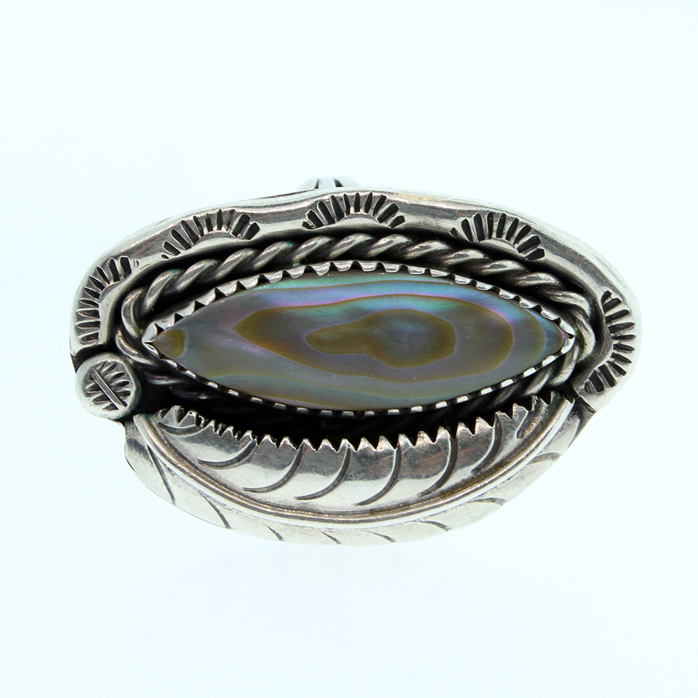 Mother of Pearl Native Style Sterling Silver Ring