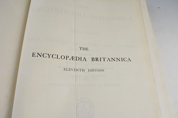 1911 Antique "Encyclopedia Britannica" Set