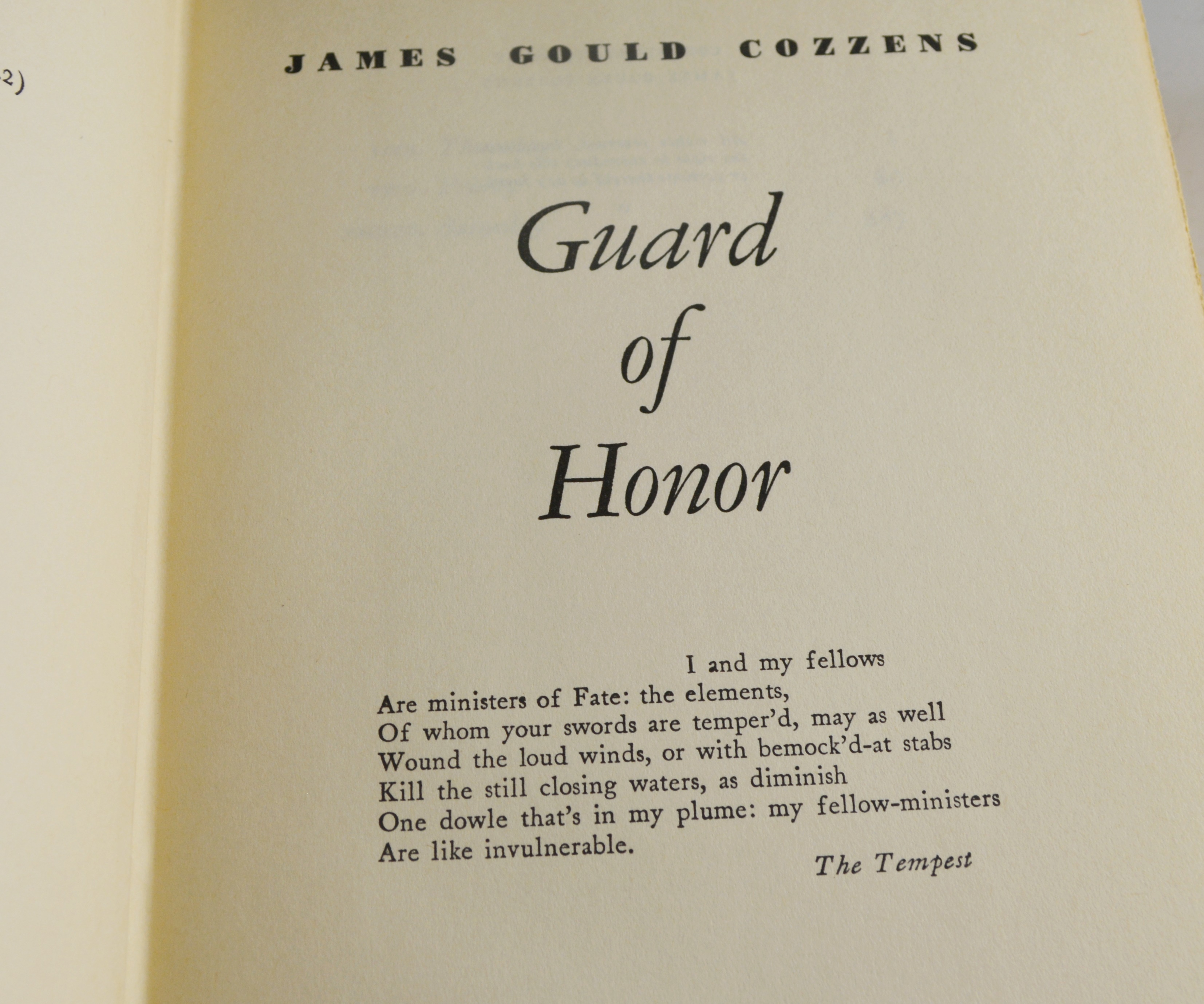 "Guard of Honor, "The Bounty Trilogy" and "The First Circle" Book