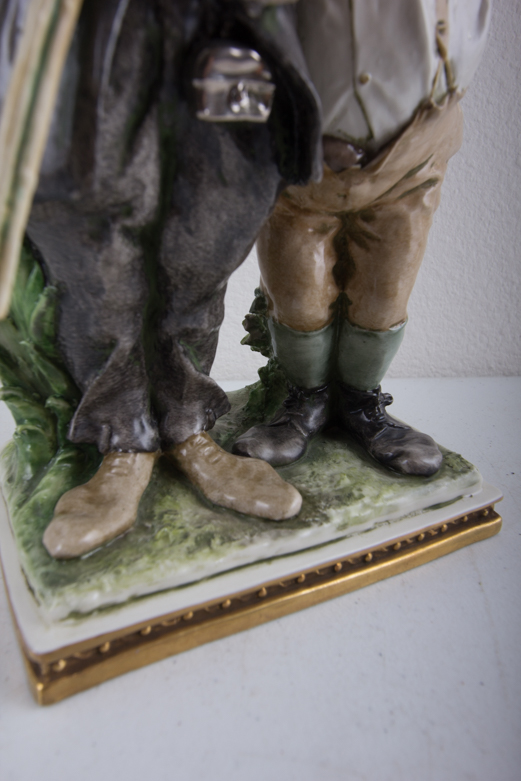 Pair of 1964 Galle Ceramic Fisherman Figurines