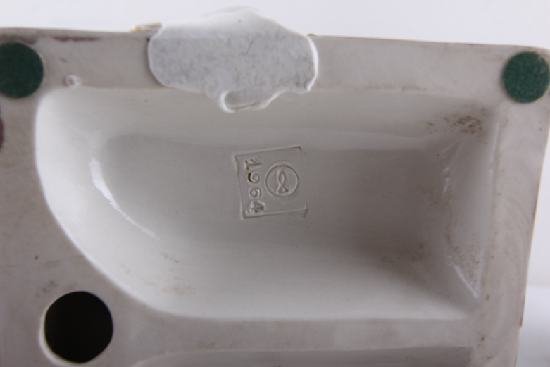 Pair of 1964 Galle Ceramic Fisherman Figurines