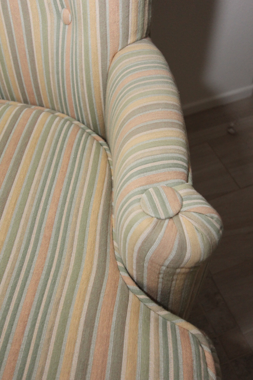 Modern Wingback Striped Upholstered Chairs