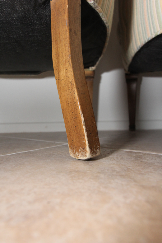 Modern Wingback Striped Upholstered Chairs