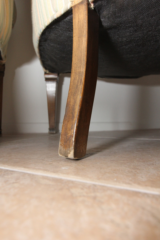 Modern Wingback Striped Upholstered Chairs