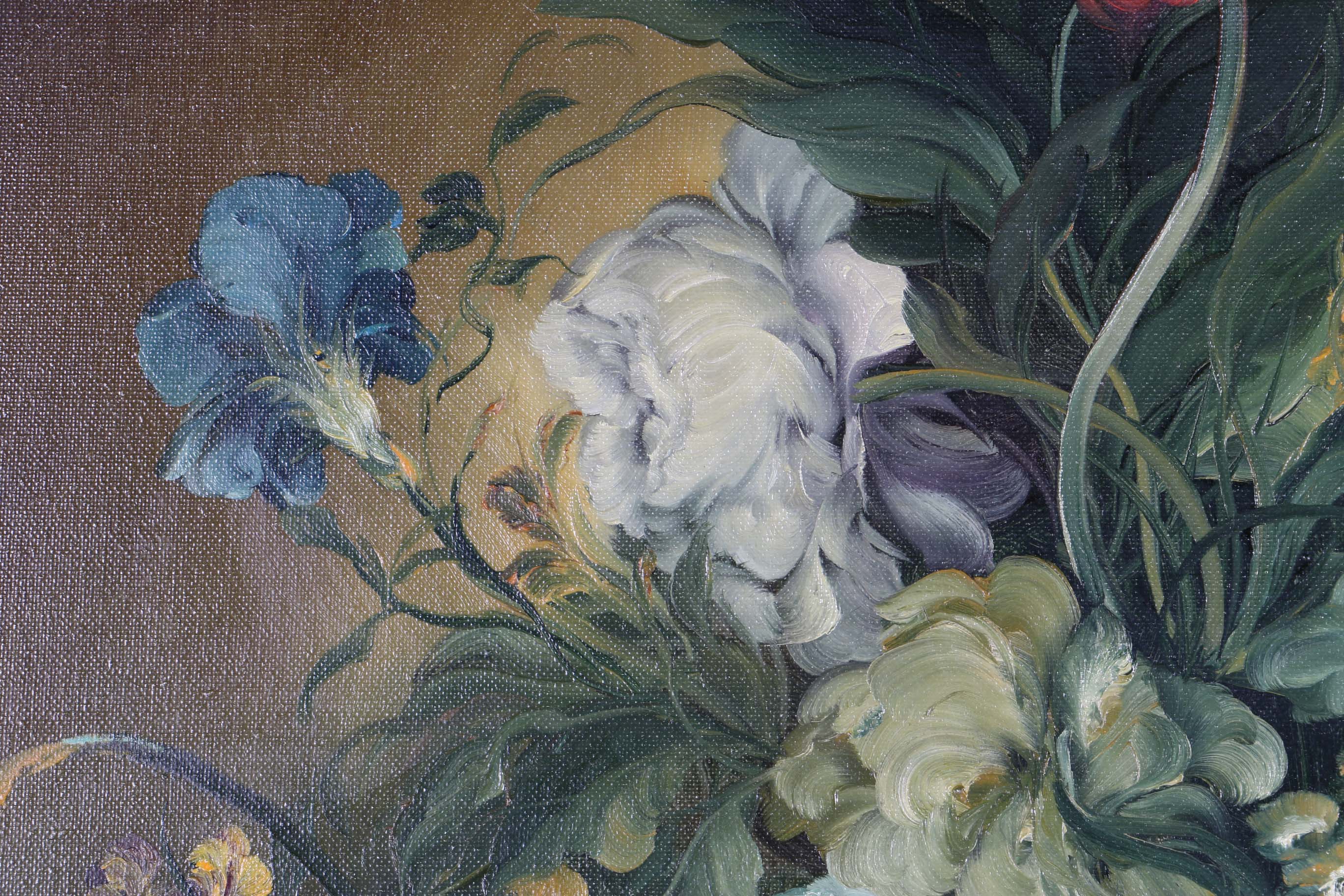 Heinrich Garossa Original Oil Painting "Floral Still Life"