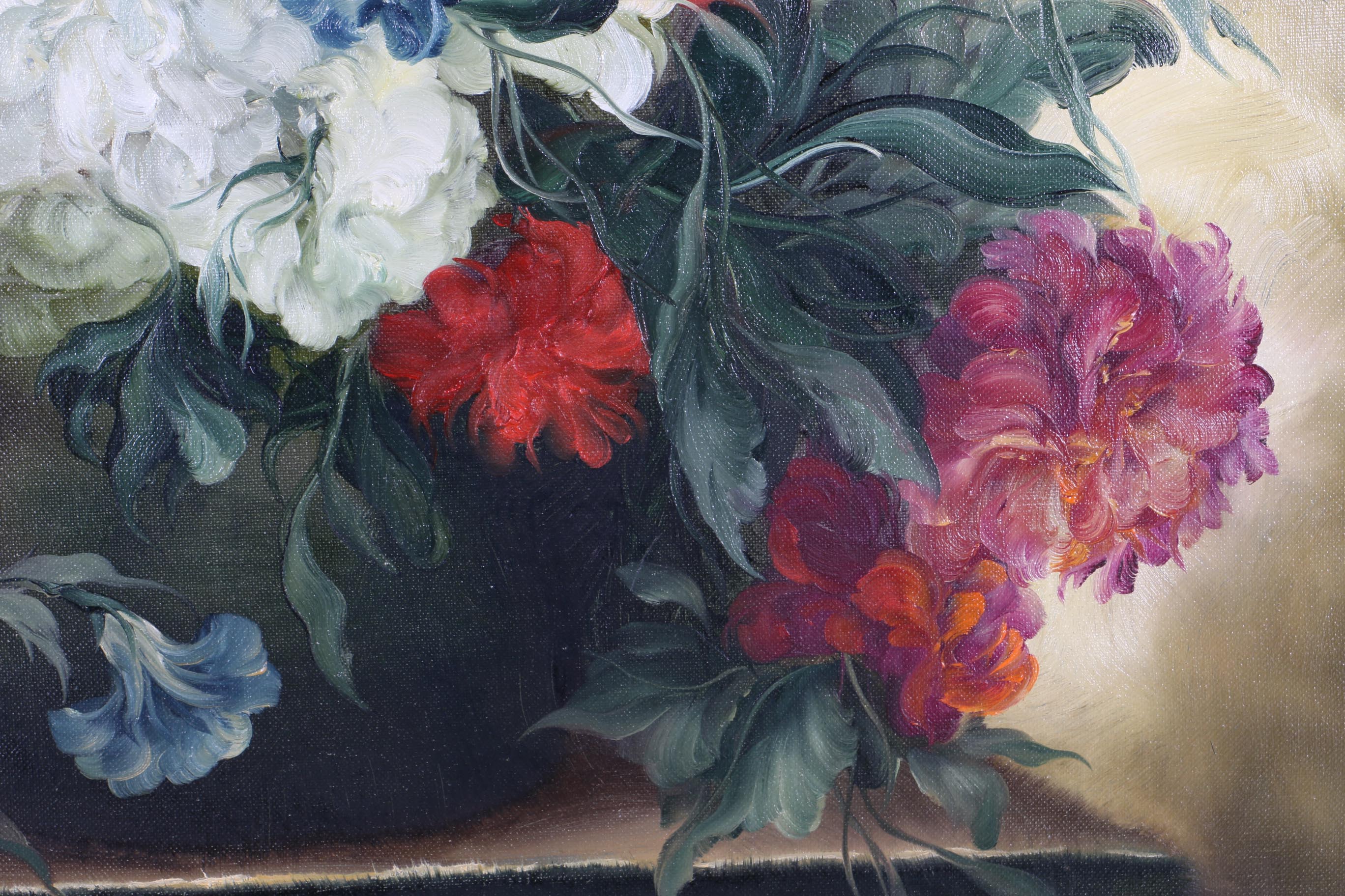 Heinrich Garossa Original Oil Painting "Floral Still Life"