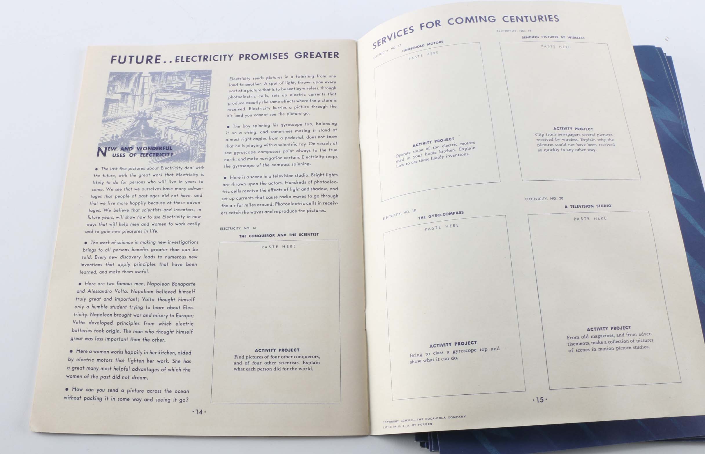 WWII Era Coca-Cola "Our America: Electricity" Classroom Materials