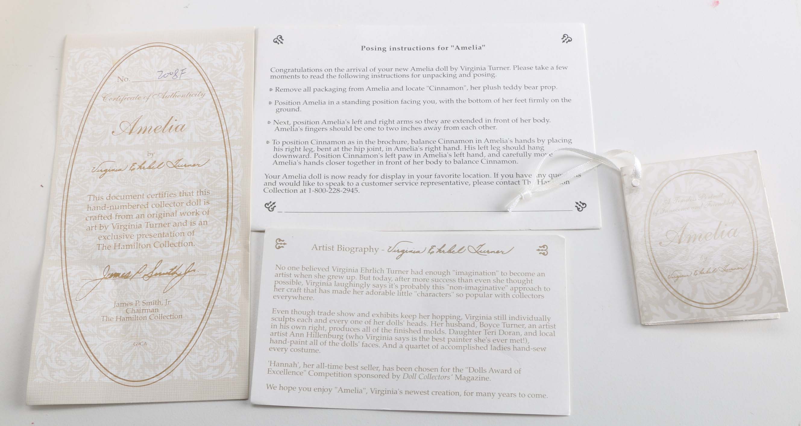 Hamilton Collection "Amelia" Collectors Doll