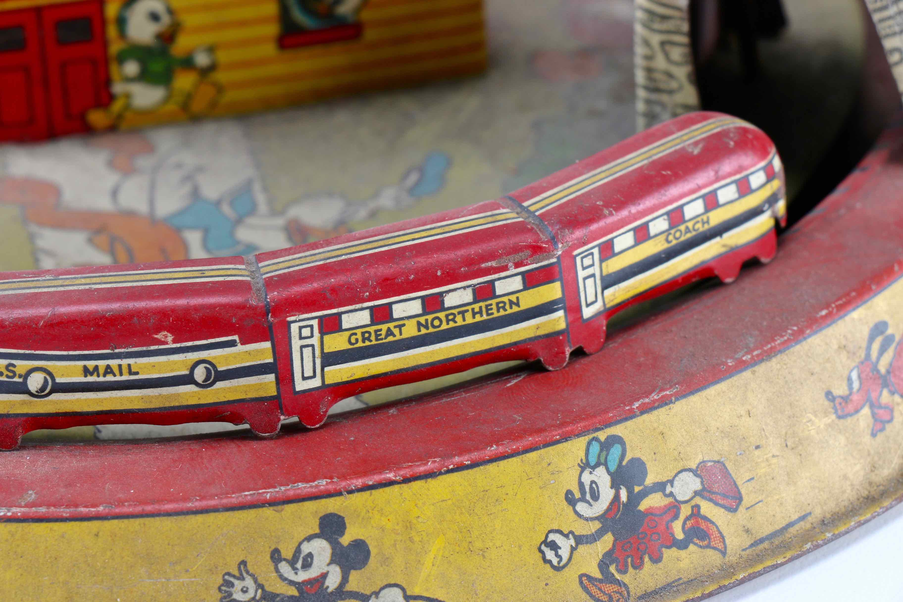 1950s Marx Tin Mickey Mouse Express Train Toy