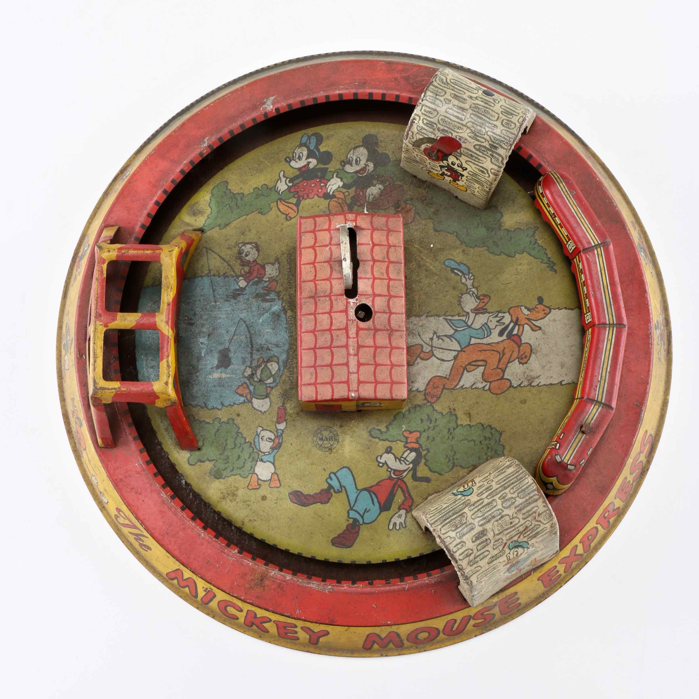 1950s Marx Tin Mickey Mouse Express Train Toy