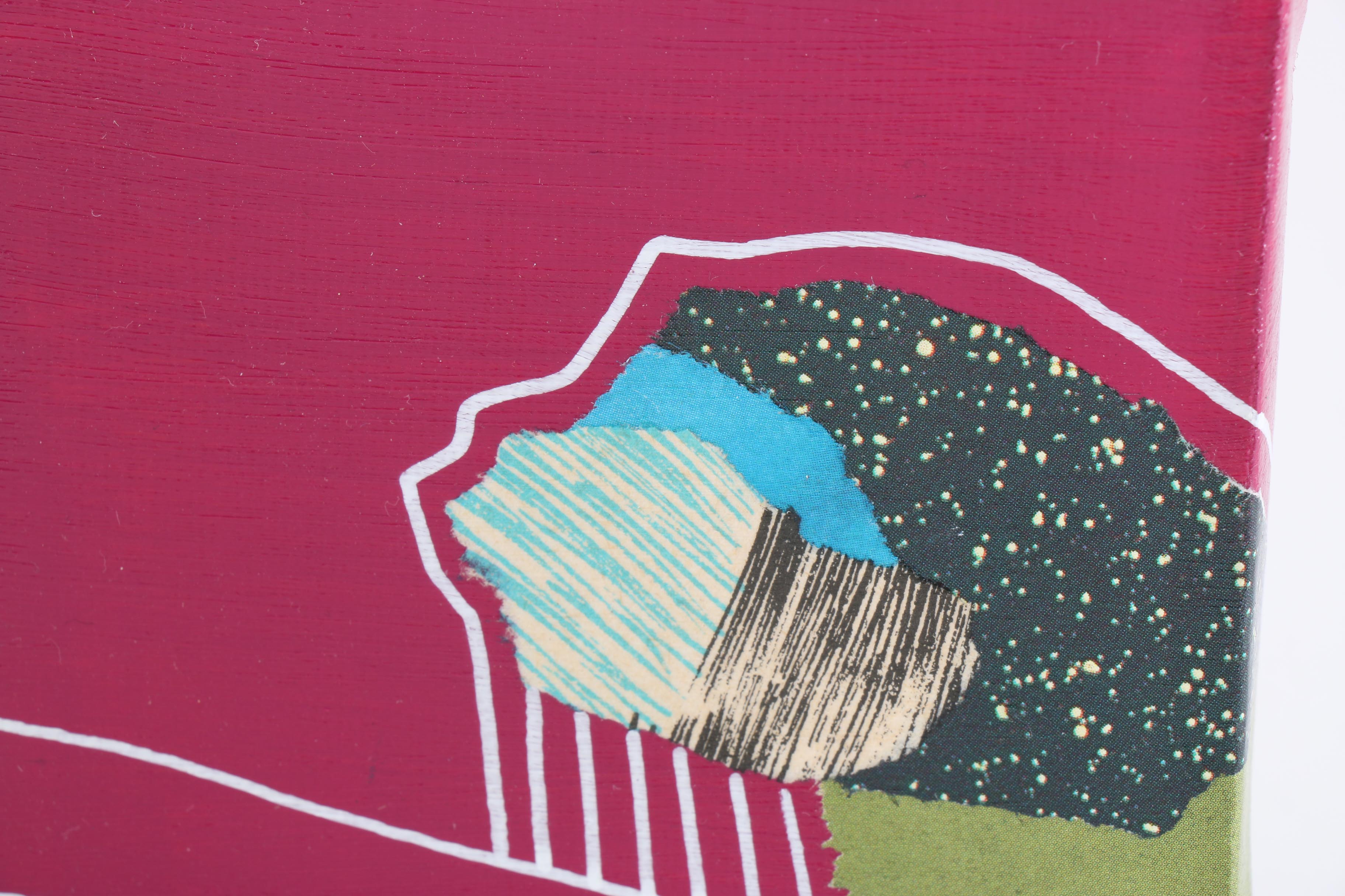 Shea Stafe Signed Modern Abstract Mixed Media Art