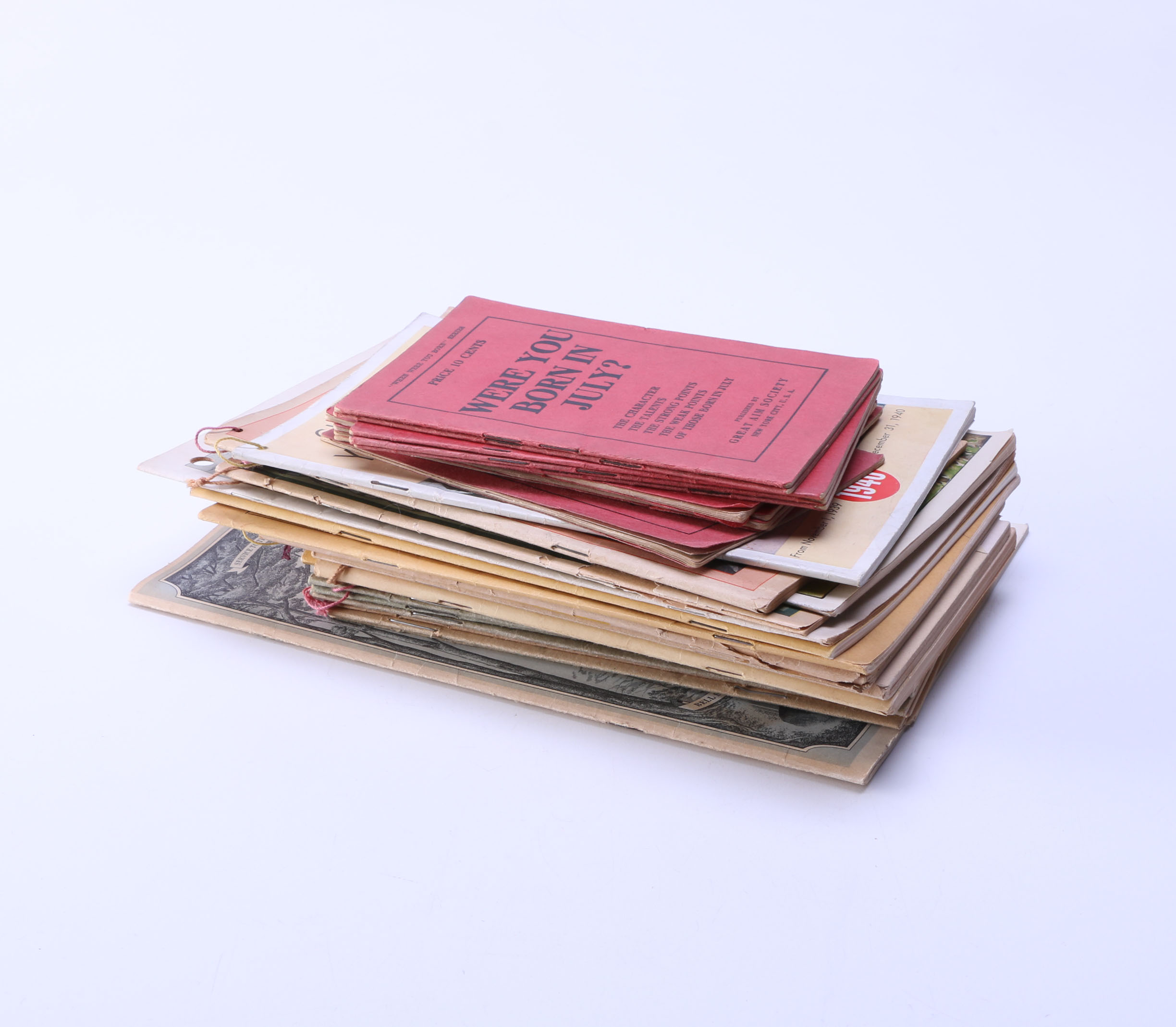 Assortment of Antique and Vintage Almanacs