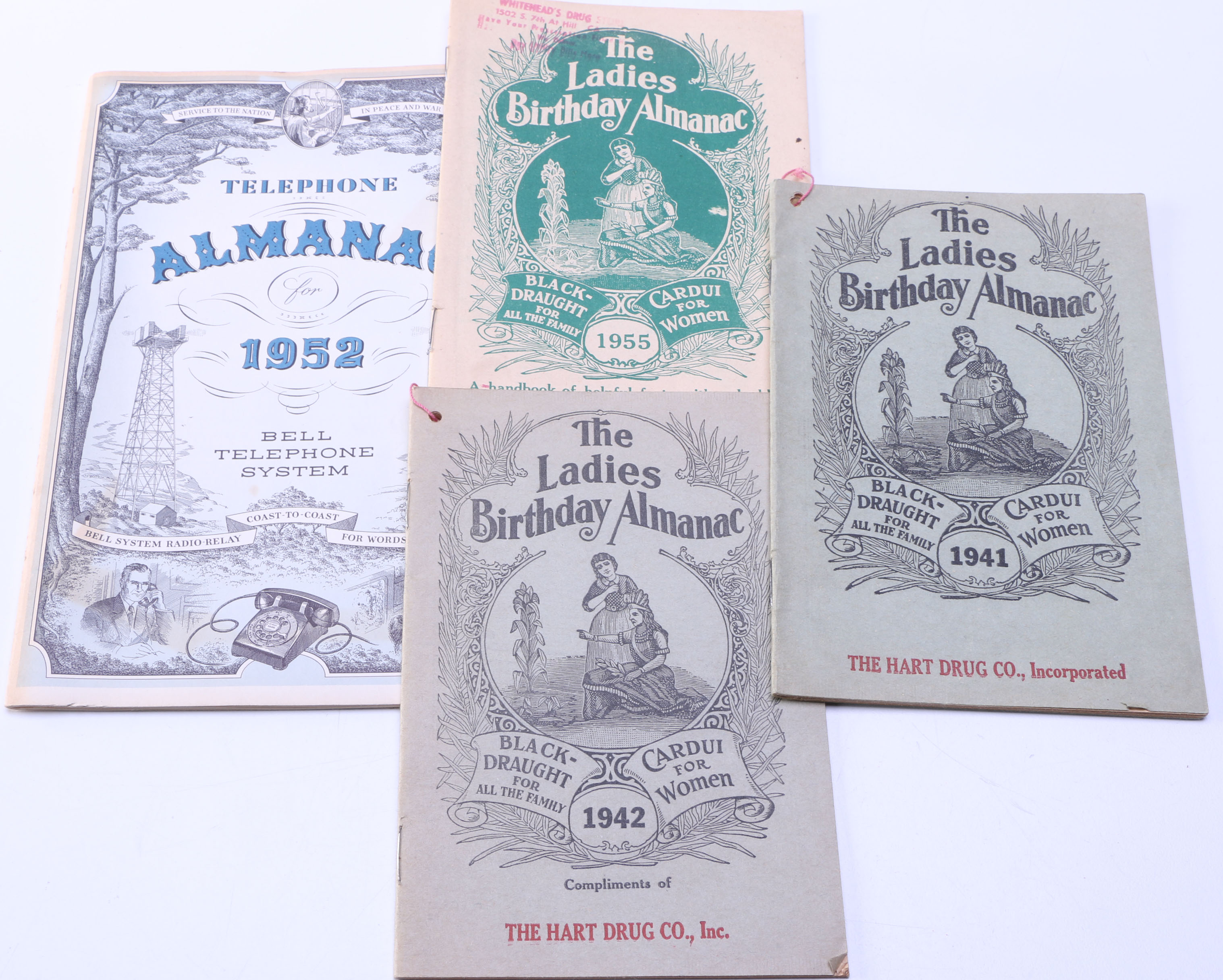 Assortment of Antique and Vintage Almanacs