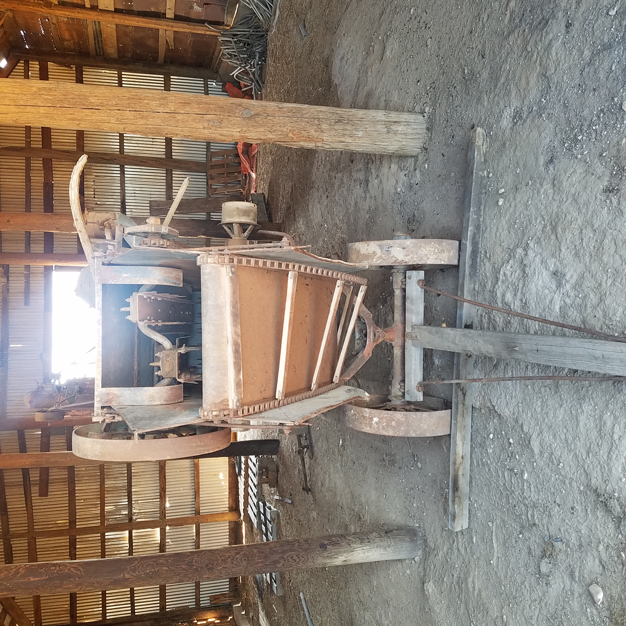 Vintage Horse-Drawn Threshing Machine