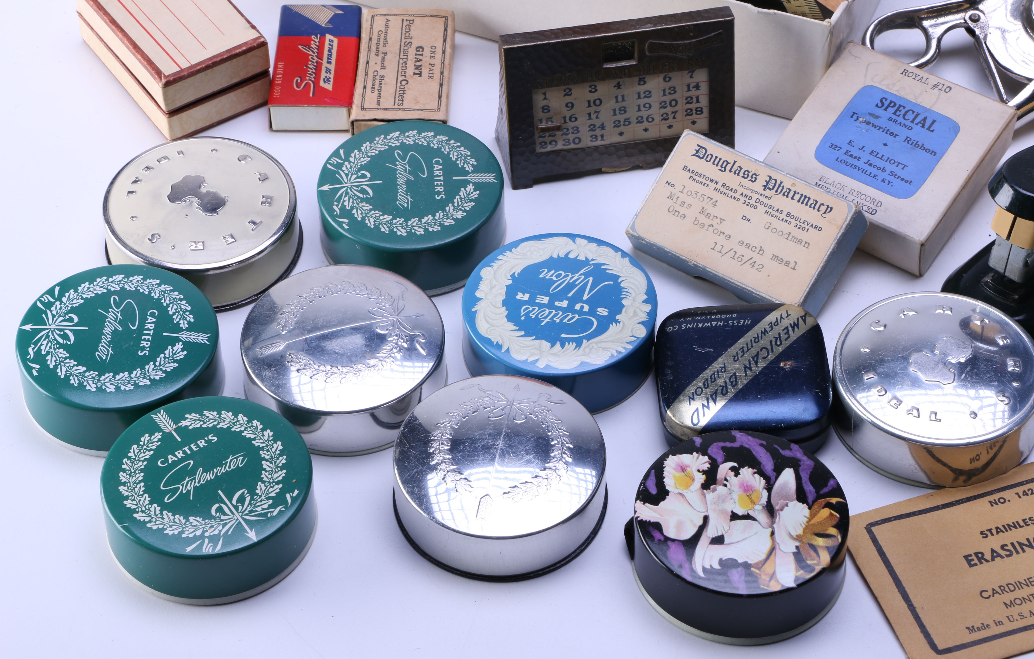 Assortment of Vintage Office Supplies