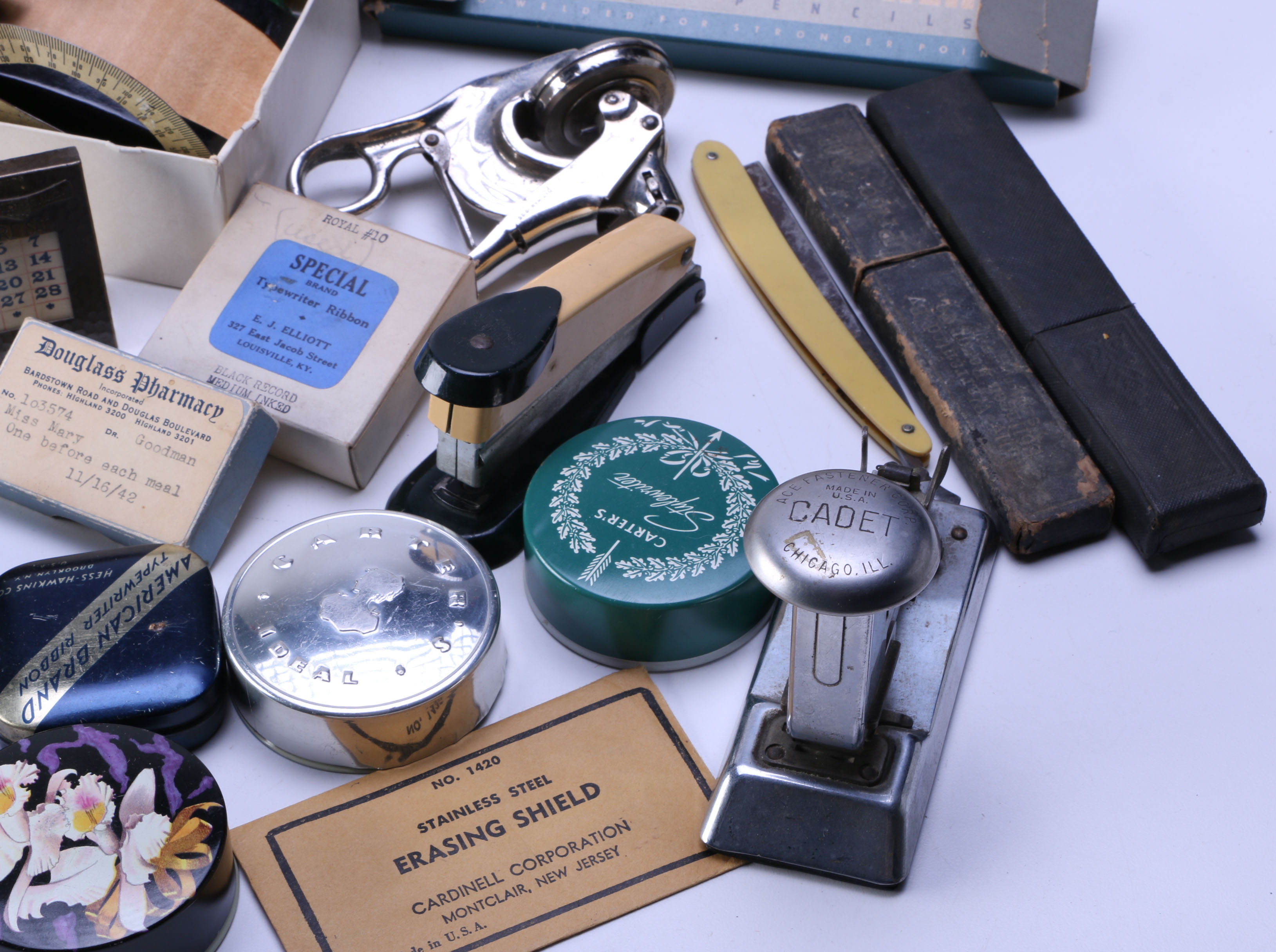 Assortment of Vintage Office Supplies