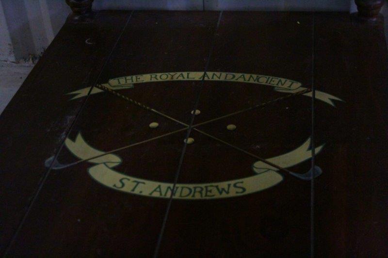 St. Andrews Golf Themed Wood Side Table