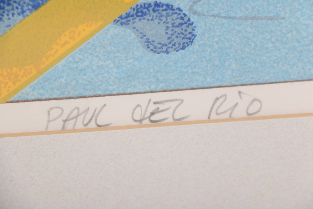 Paul Del Rio Signed Limited Edition Serigraph of a Man