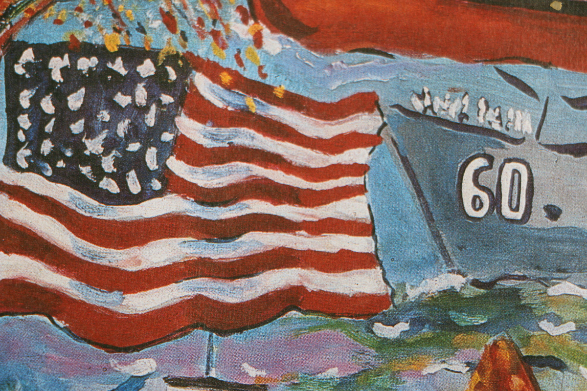 Signed Jack Demyan Offset Lithograph after "Columbus Quincentennial"