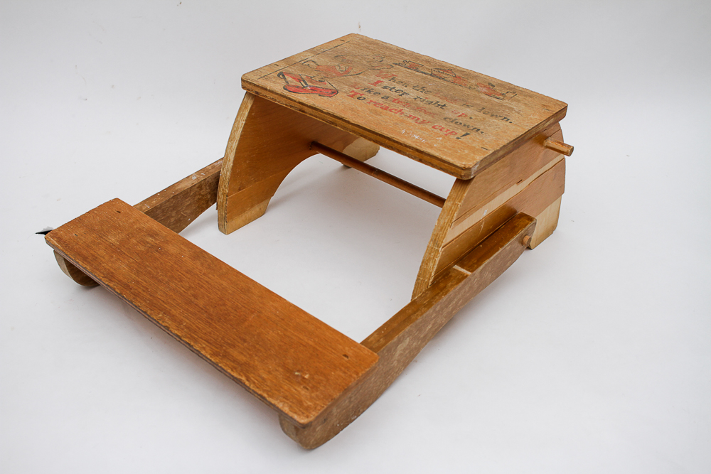 Vintage Childs Step Stool with Lego's and Duplo