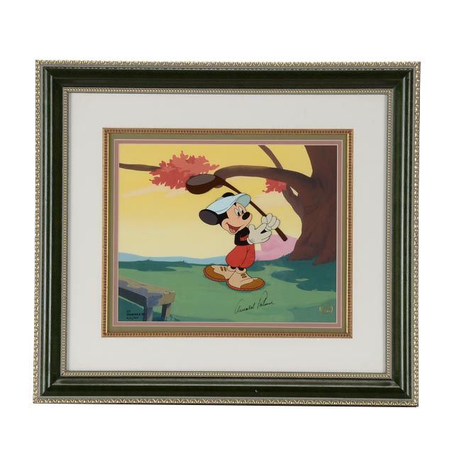 Disney's Mickey Mouse Animation Cel "A Swell Day for Golf" Signed by Arnold Palmer
