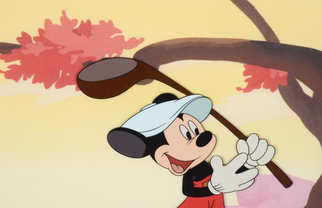 Disney's Mickey Mouse Animation Cel "A Swell Day for Golf" Signed by Arnold Palmer