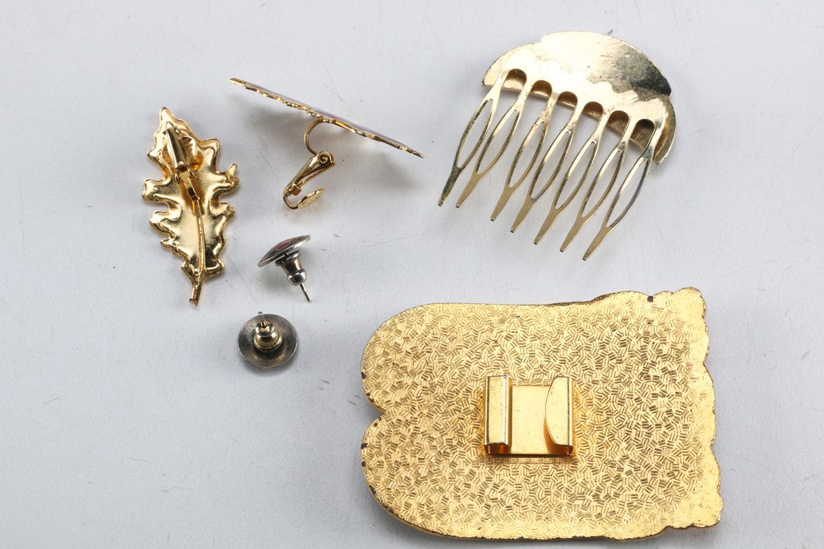 Lot of Cloisonné Style Costume Jewelry