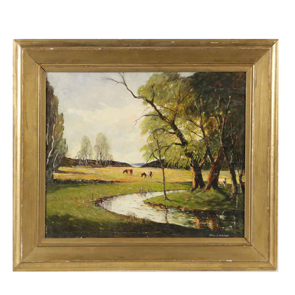 Thomas J. Mitchell Original Oil Painting on Canvas Landscape