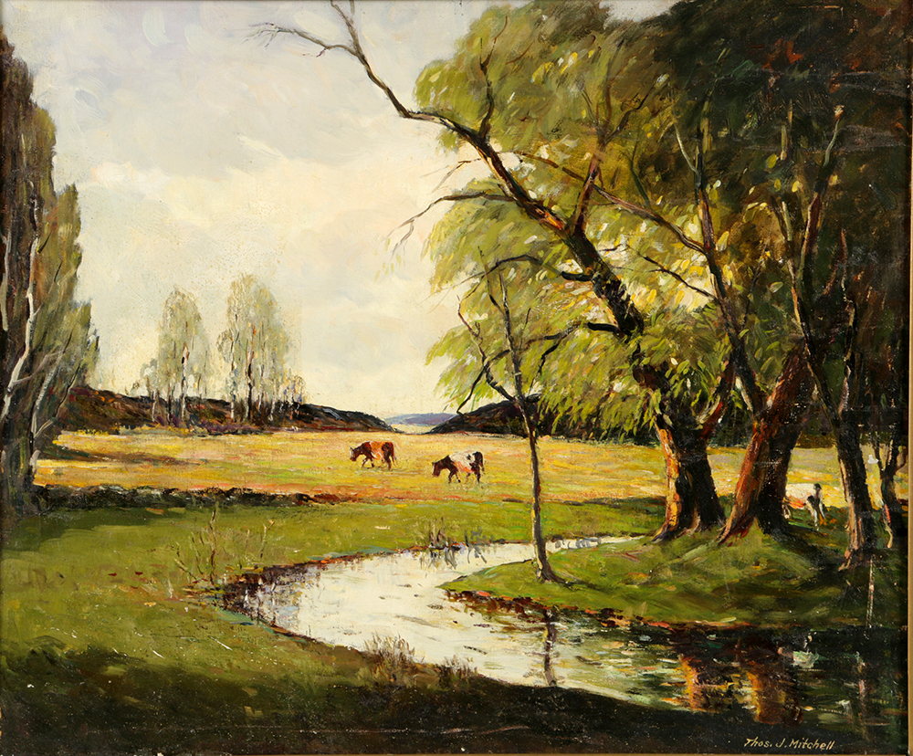 Thomas J. Mitchell Original Oil Painting on Canvas Landscape